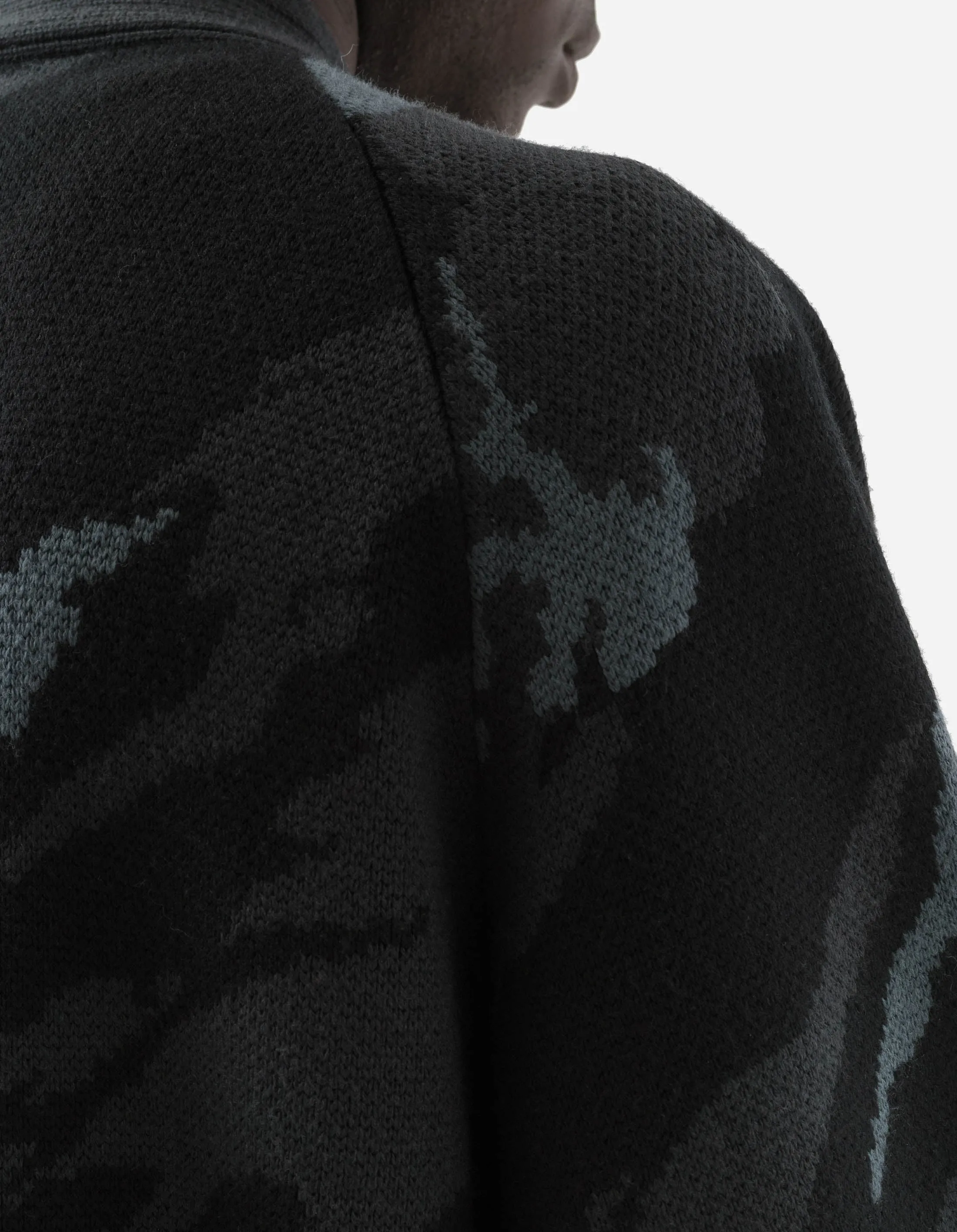 1090 Camo Knitted Kimono Subdued Night