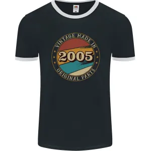 19th Birthday  Vintage Made In 2005 Mens Ringer T-Shirt FotL