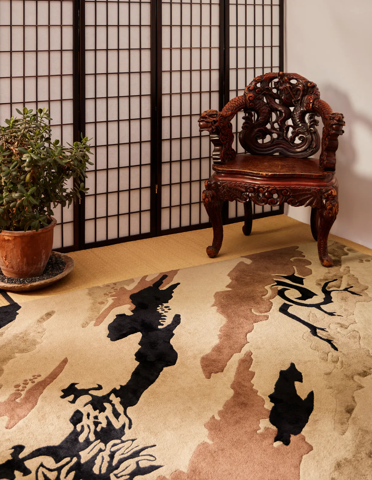 2158 DPM: Bonsai Forest Rug Large Woodland