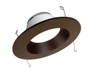 5in/6in Oil-Rubbed Bronze 800 Lumen Recessed LED Downlight, 2700K