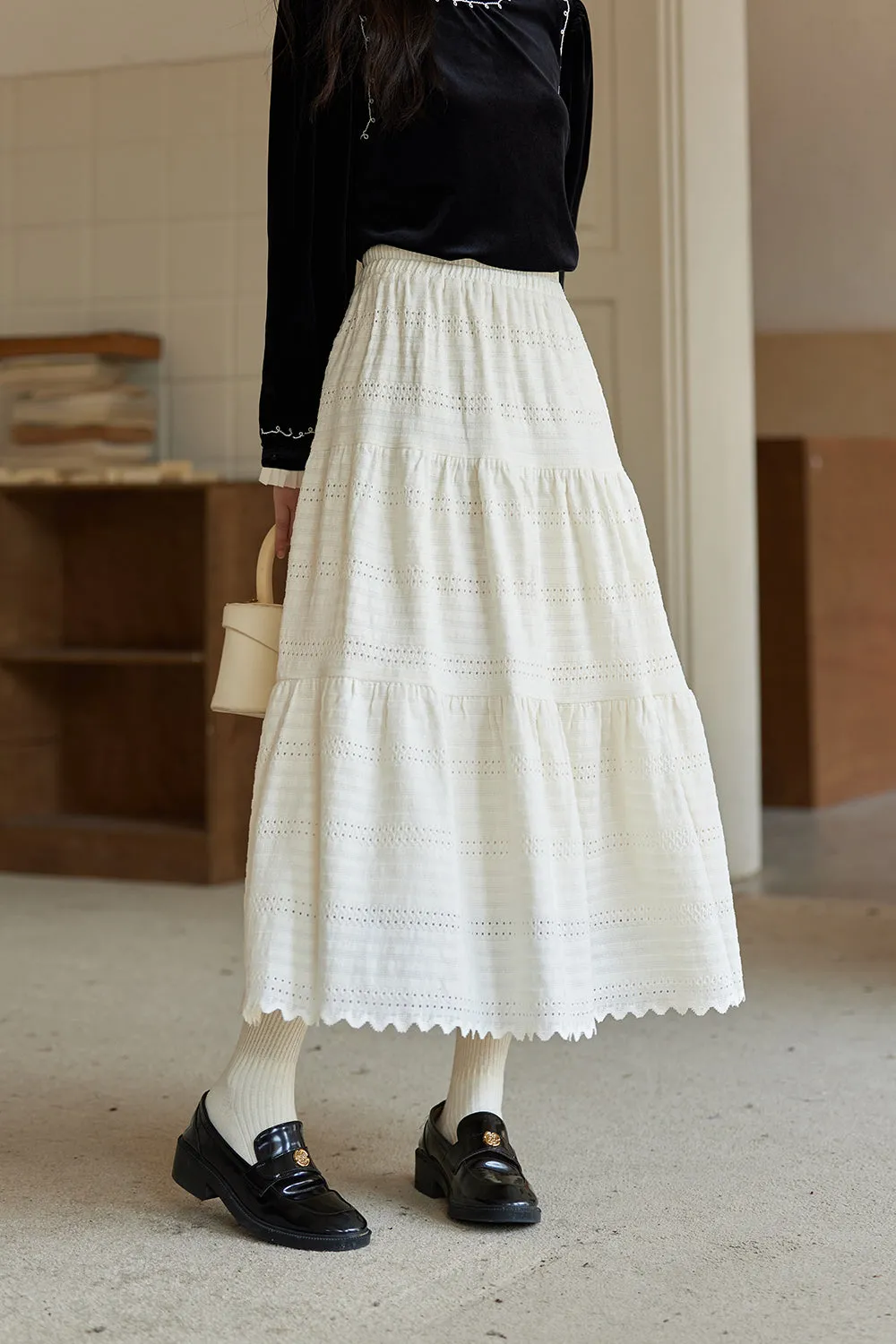 A Line Maxi Skirt for Women