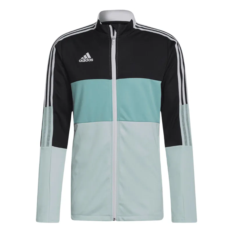 Adidas Tiro Track Jacket in Black/Halo Min