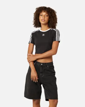 Adidas Women's 3-Stripes Baby T-Shirt Black