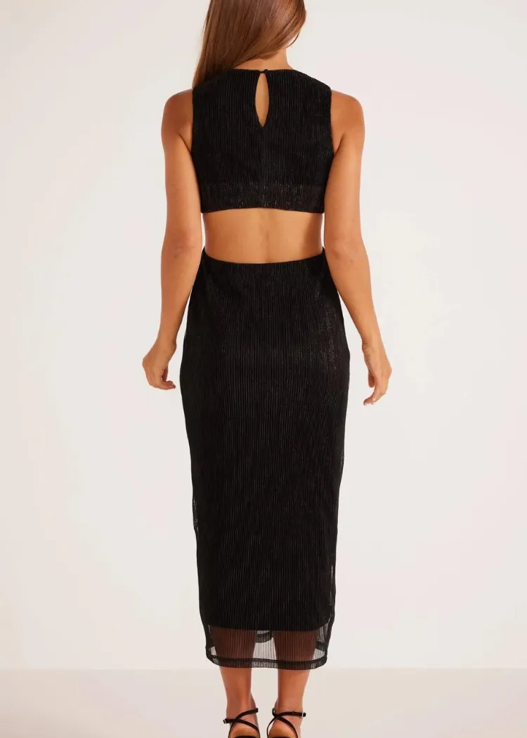 Astrid Cutout Midi Dress - Black ***FINAL SALE***