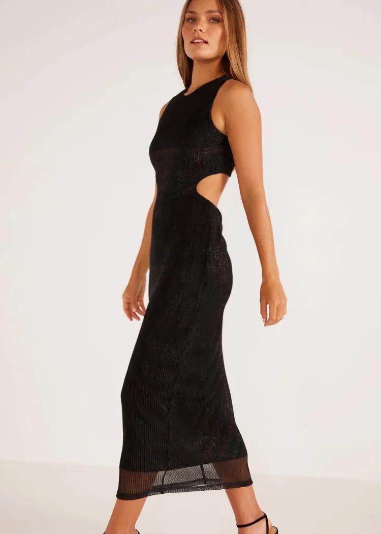 Astrid Cutout Midi Dress - Black ***FINAL SALE***