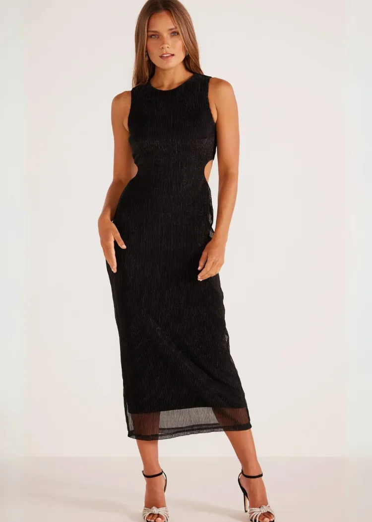 Astrid Cutout Midi Dress - Black ***FINAL SALE***