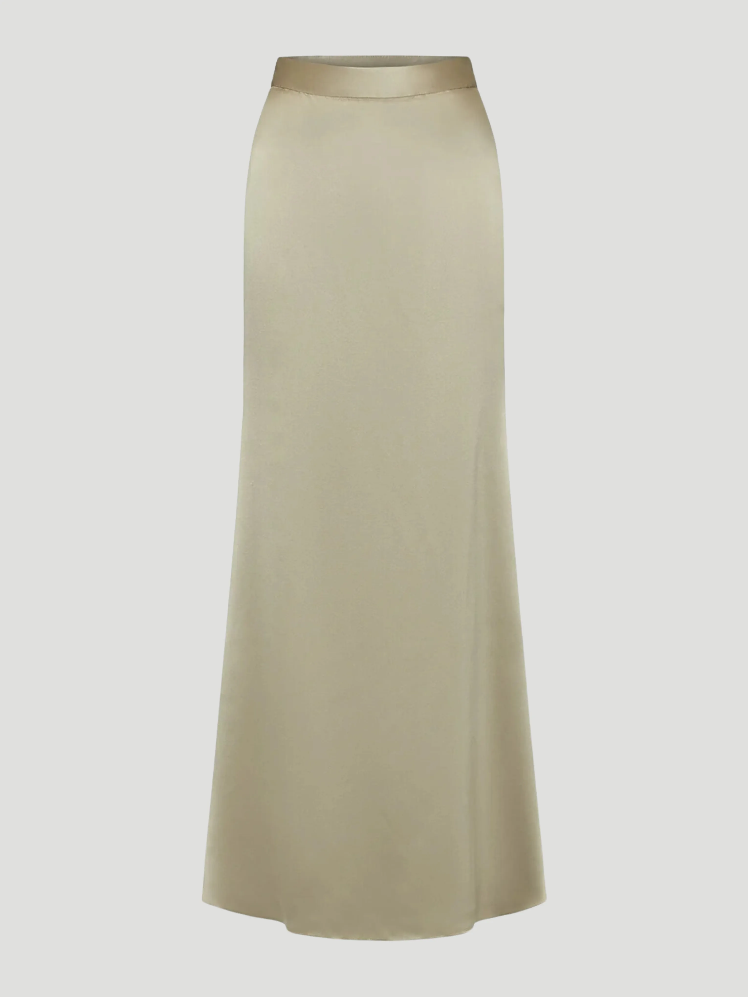 At Last Maxi Silk Skirt in Sage