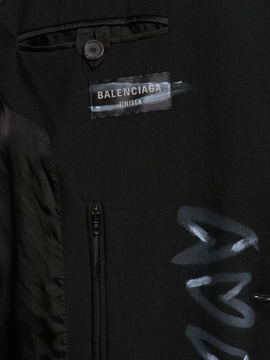 Balenciaga   Barathea tailored wool blazer 