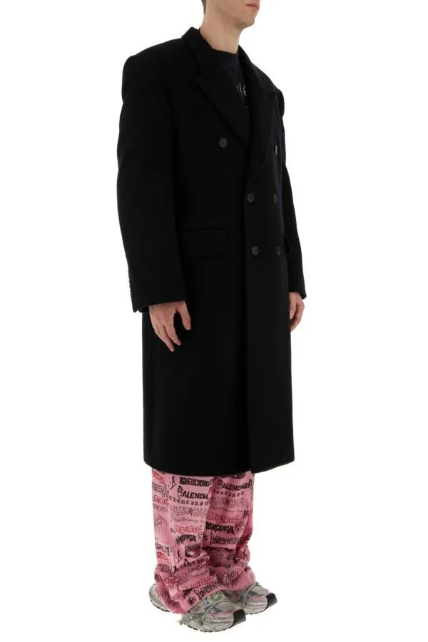 BALENCIAGA | Black wool oversize coat