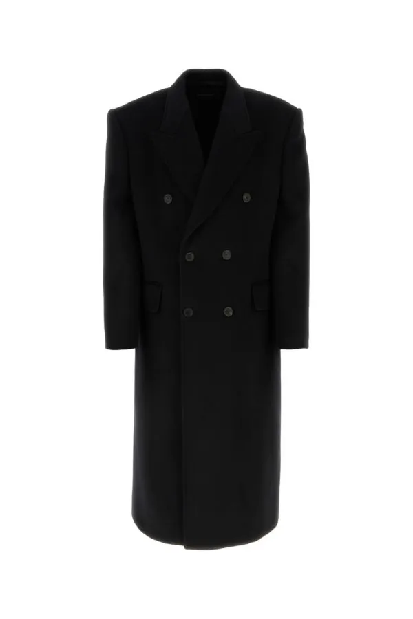 BALENCIAGA | Black wool oversize coat