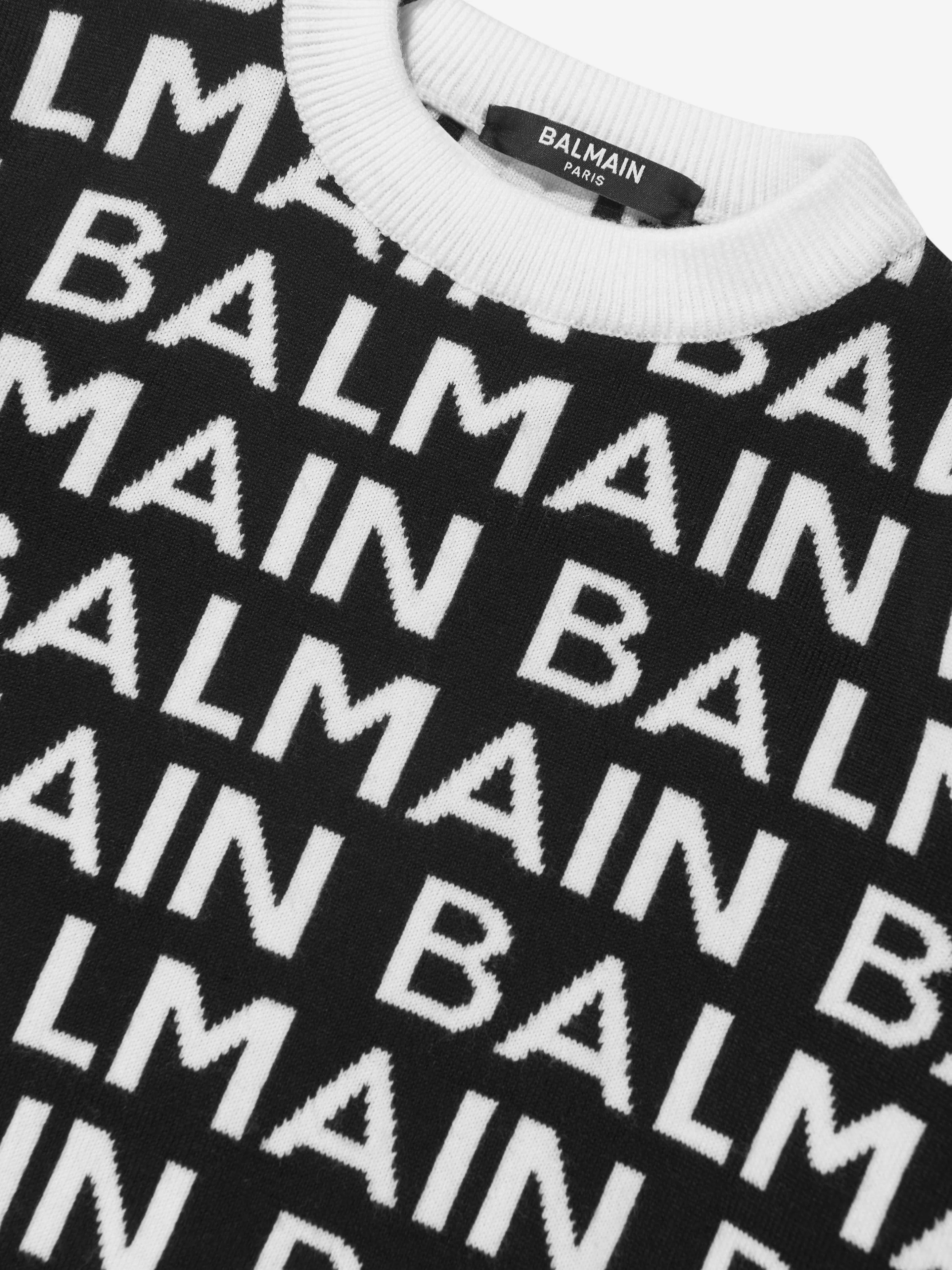 Balmain Kids Wool Logo Jumper