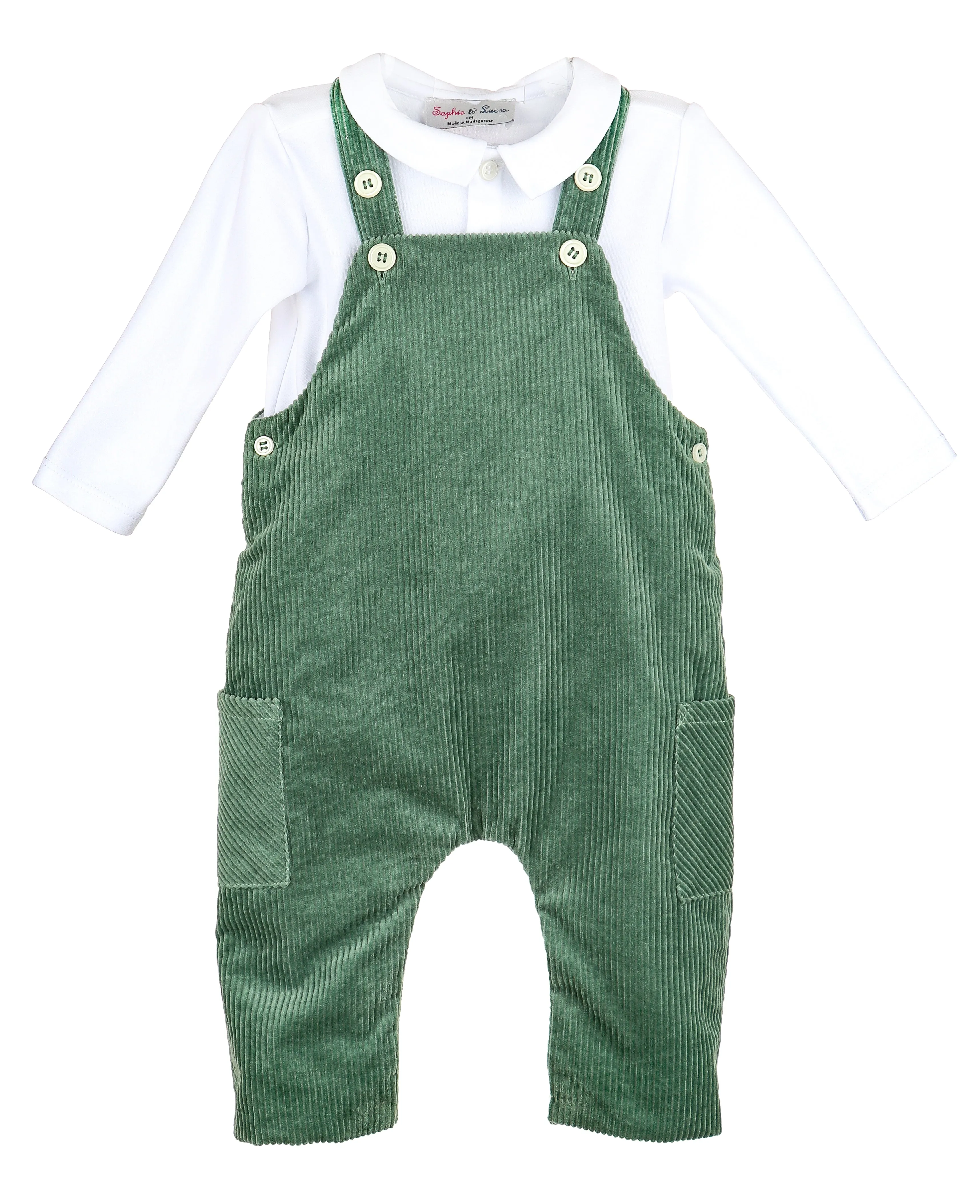 Bayleaf Corduroy Overall Set