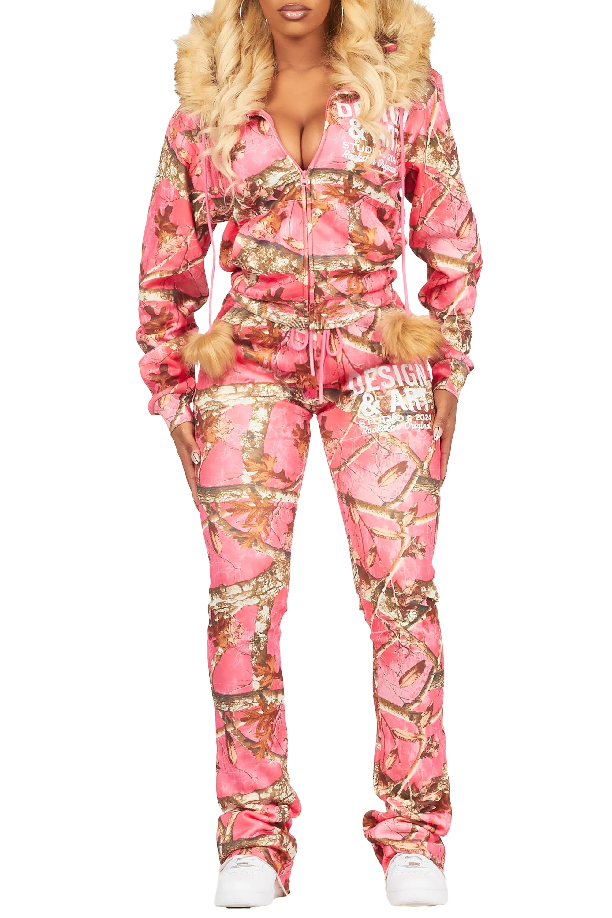 Benita Pink Tree Camo Super Stacked Trackset