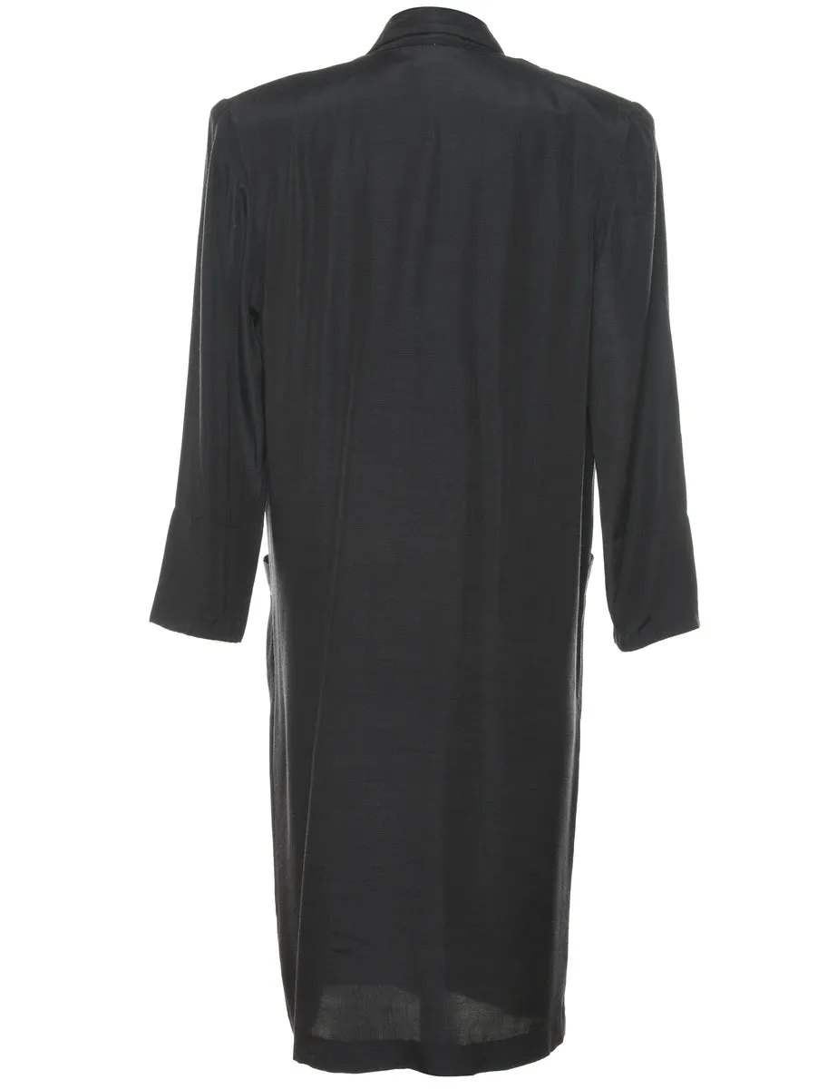 Black Coat Dress - L