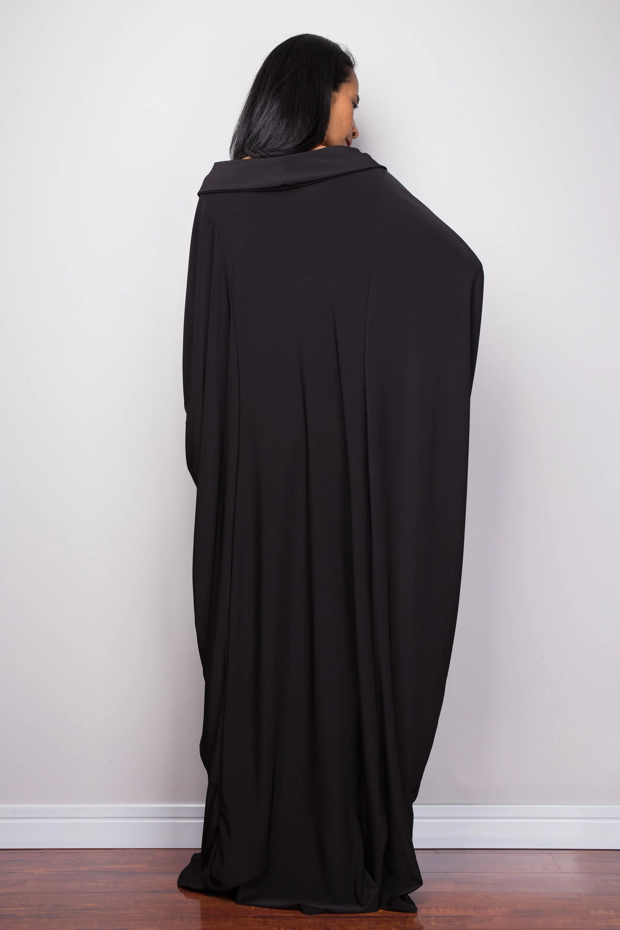 Black Modest Kaftan Dress