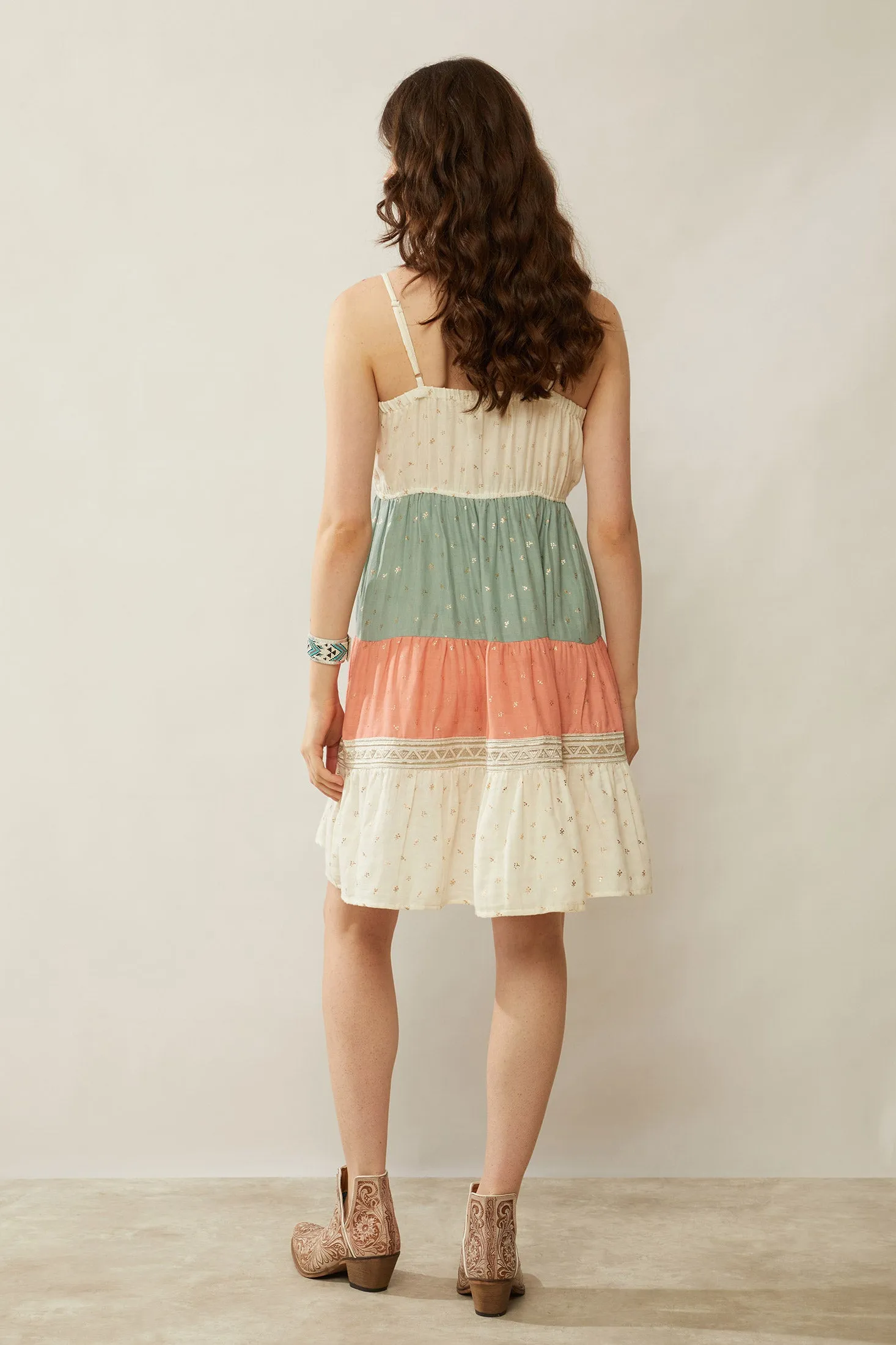 Bohera Judith Anne Color Stripe Babydoll Dress