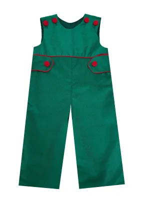 Boy's Green Corduroy Overall