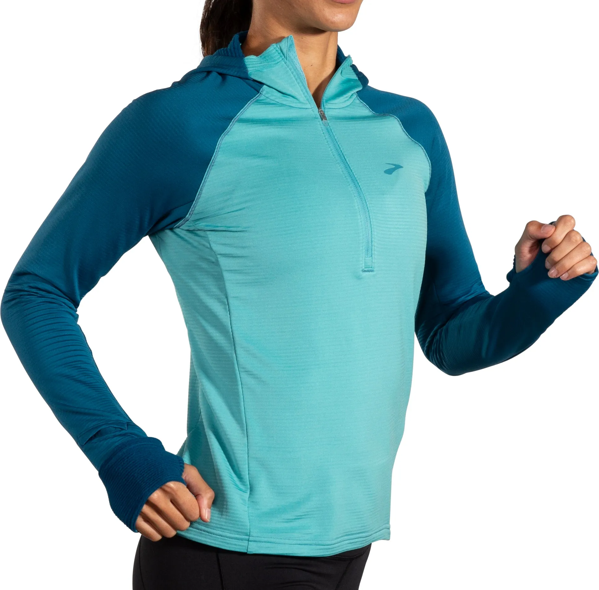 Brooks Notch Thermal 2.0 Womens Running Hoody - Blue