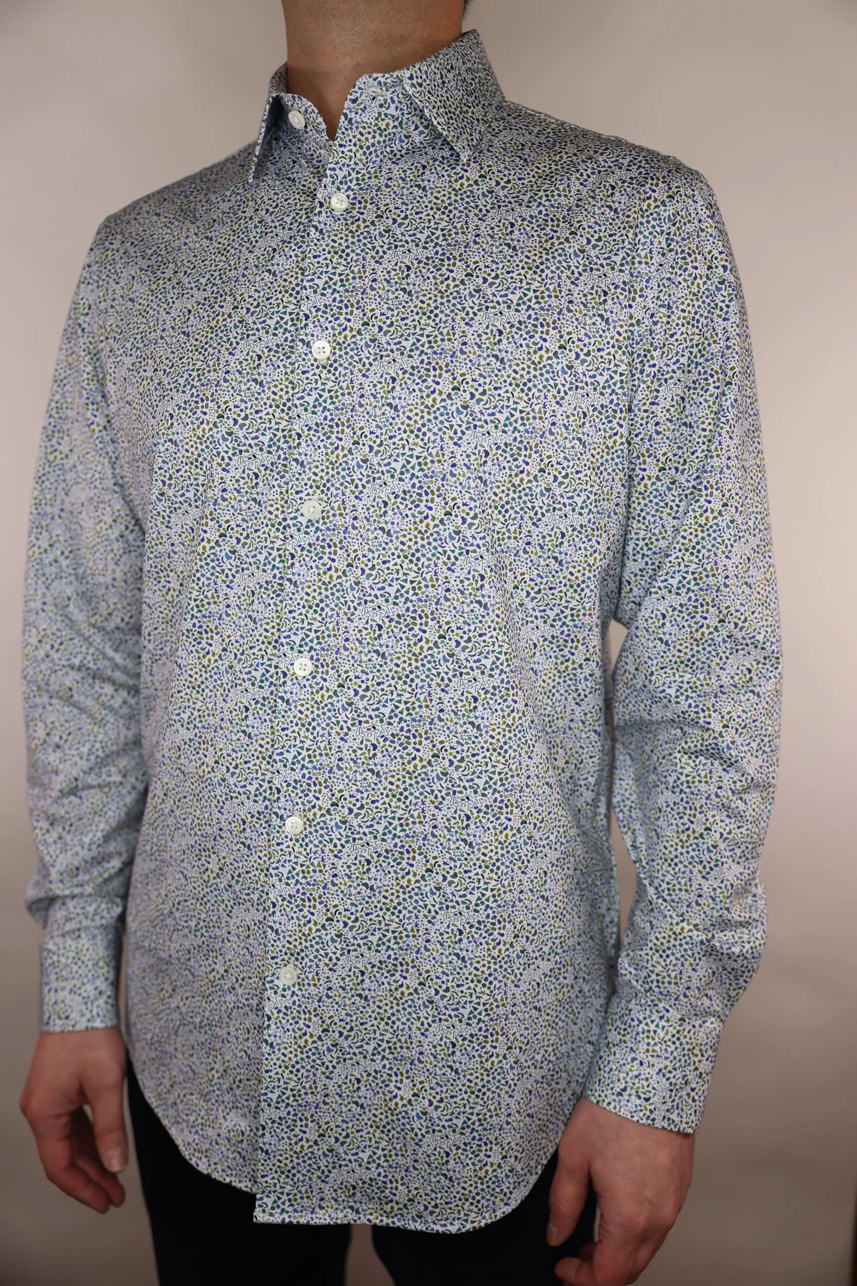 Bugatchi OoohCotton Stretch Food Print Shirt