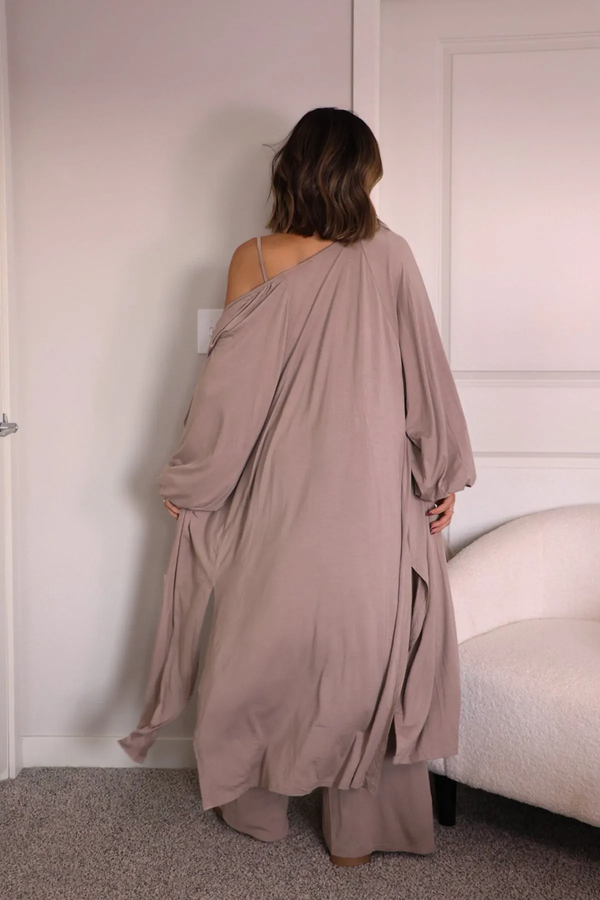 Buttery Soft Taupe Kimono Cardigan