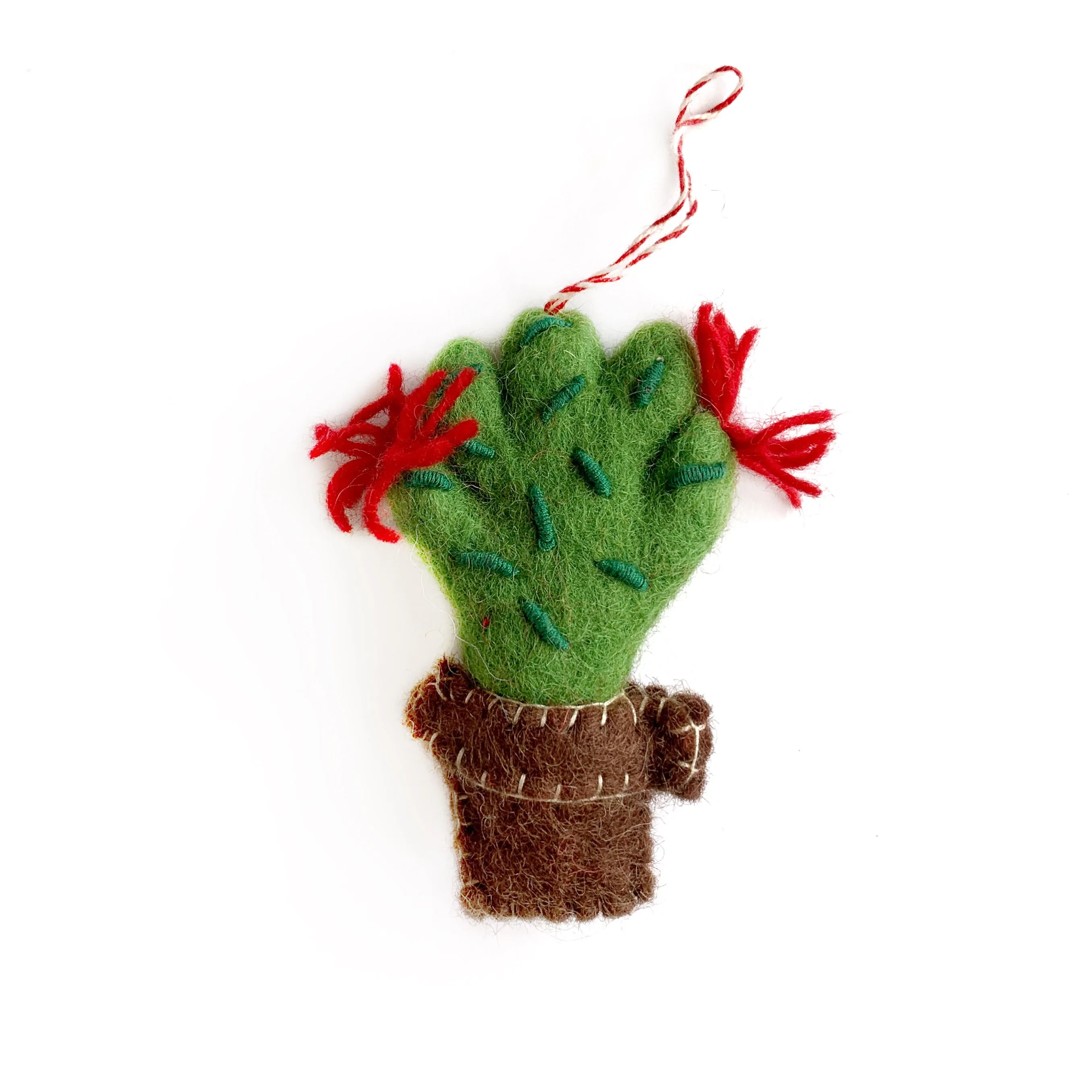 Cactus Ornament, Felt Wool