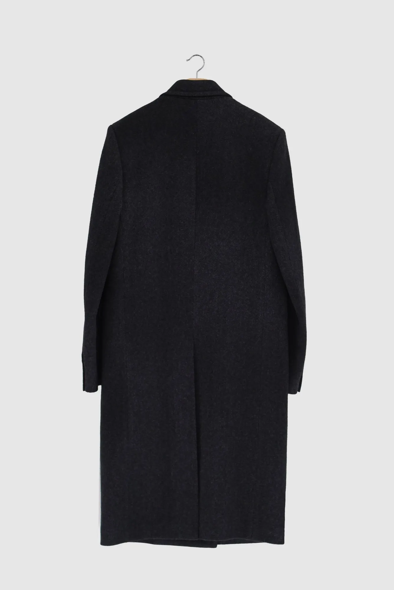 CAMERON - Double-Breasted Wool Coat in Black