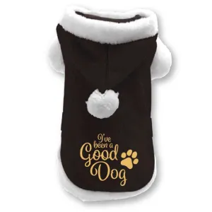 Christmas Dog Coat - Black - I've Been A Good Dog