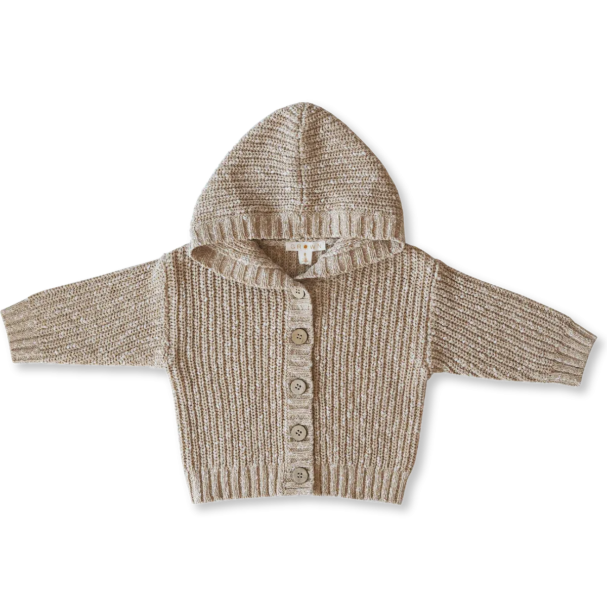 Chunky Rib Hoodie Ecru