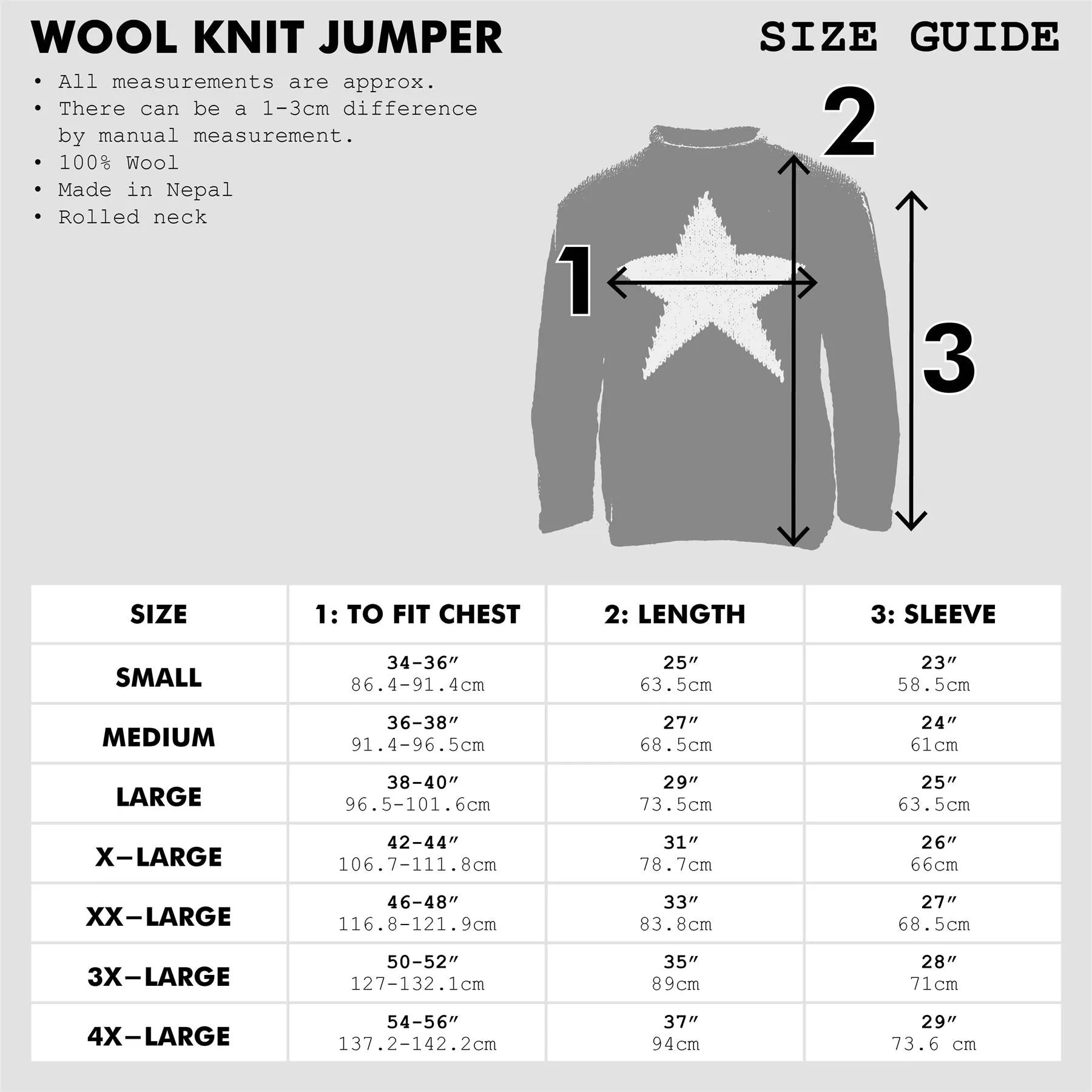 Chunky Wool Knit Star Jumper - Rainbow Space Dye & Black