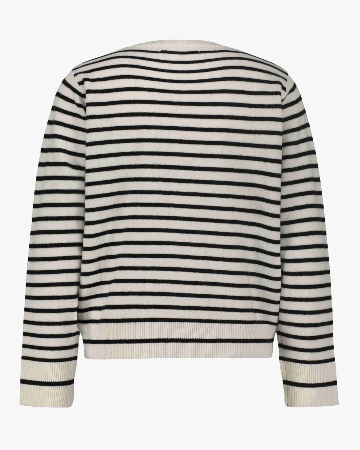 CISSESW STRIPE CARDIGAN - Black Off white