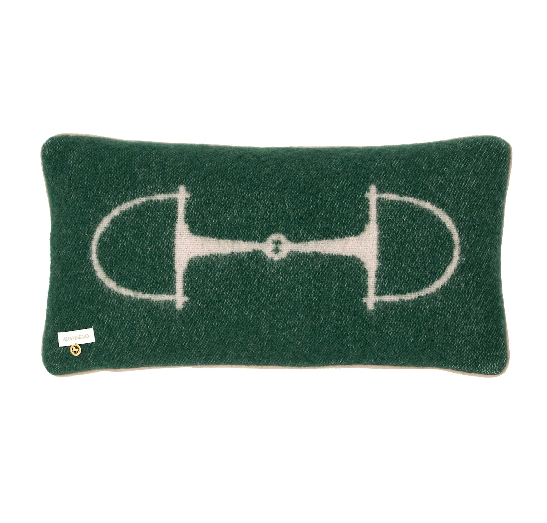 CLASSIC BIT CUSHION NZ WOOL 55X25 CM FOREST GREEN.