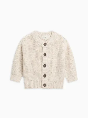 Colored Organics - Organic Baby & Kids Wynn Sweater Cardigan - Ivory w fleck