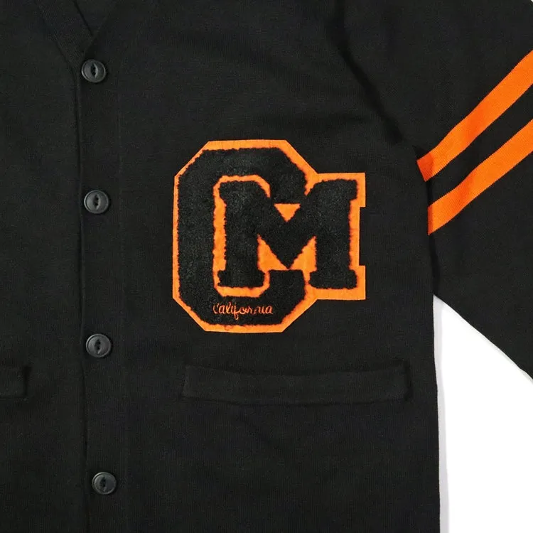 Cookman Knitted Cardigan - Letterman : Black