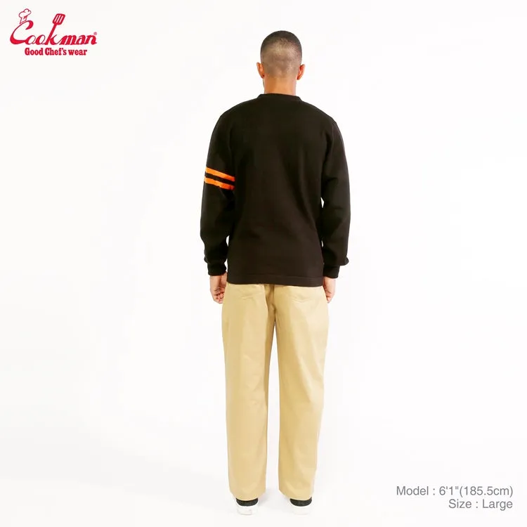 Cookman Knitted Cardigan - Letterman : Black