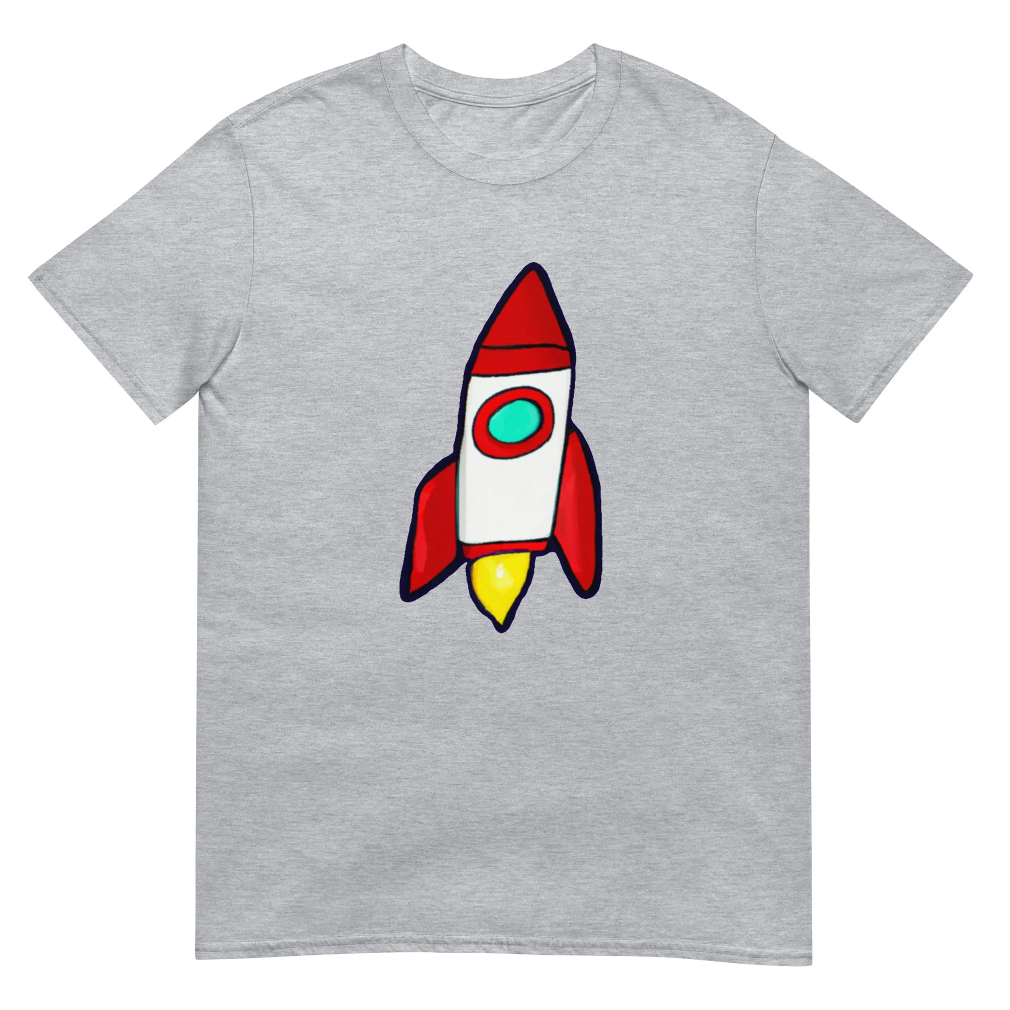 Cool Space Rocket Short-Sleeve Men’s T-Shirt