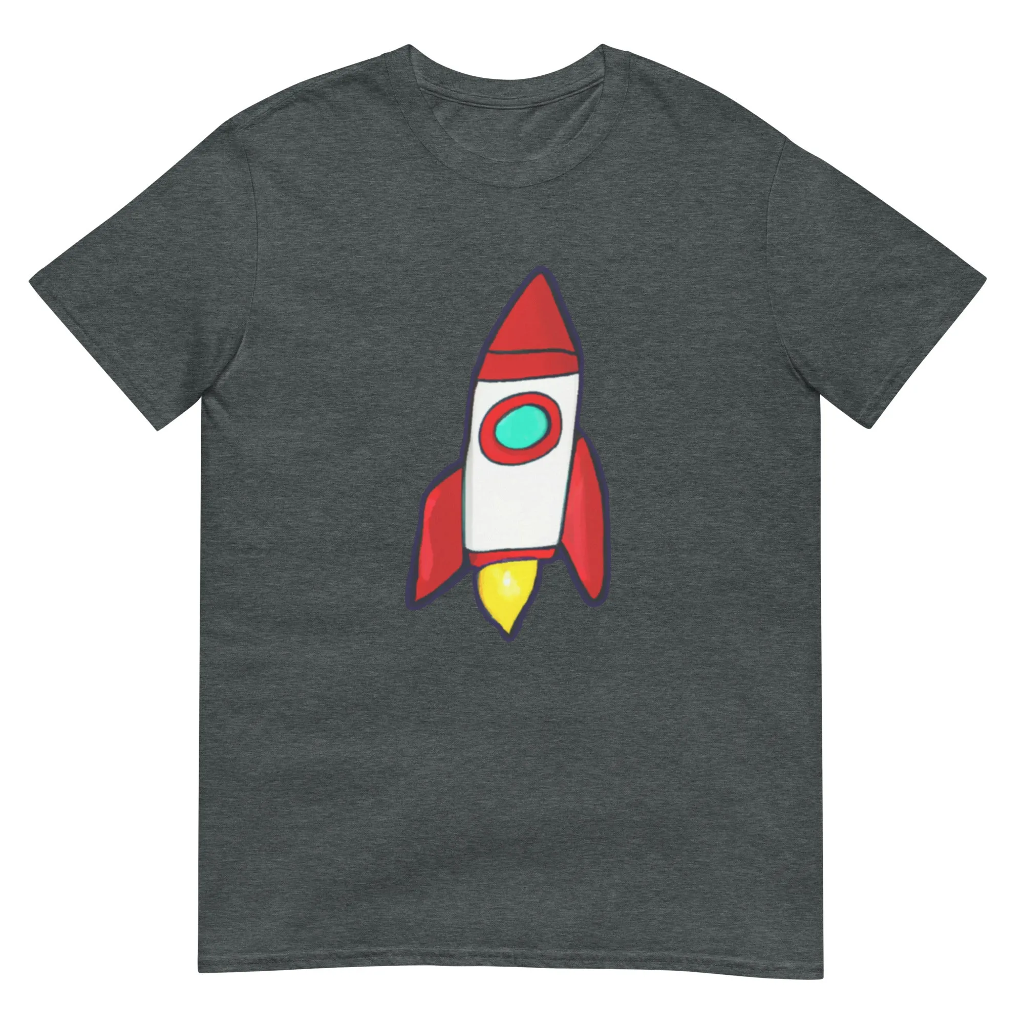 Cool Space Rocket Short-Sleeve Men’s T-Shirt