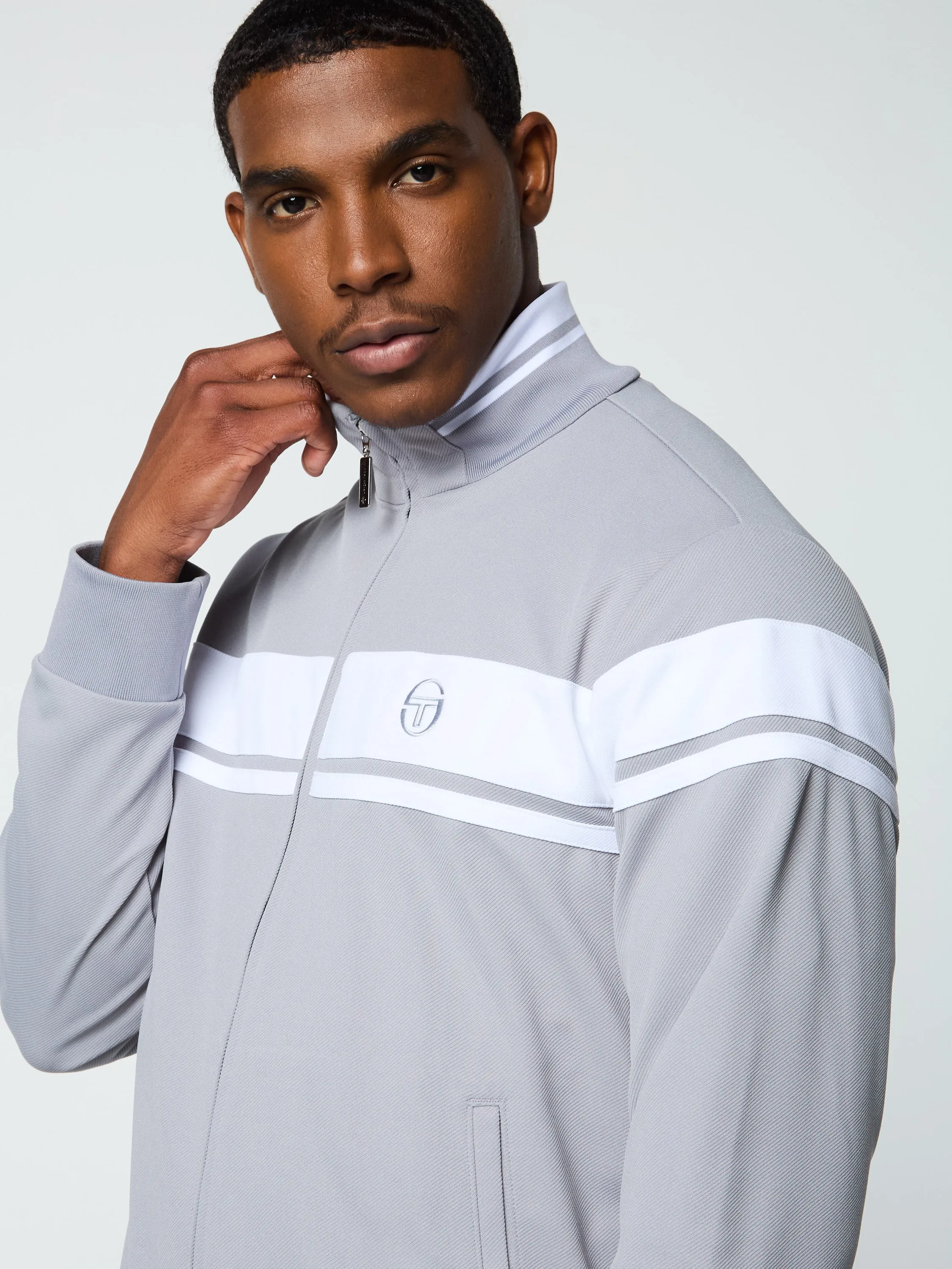 Damarindo Track Jacket Archivio- Sleet/ White