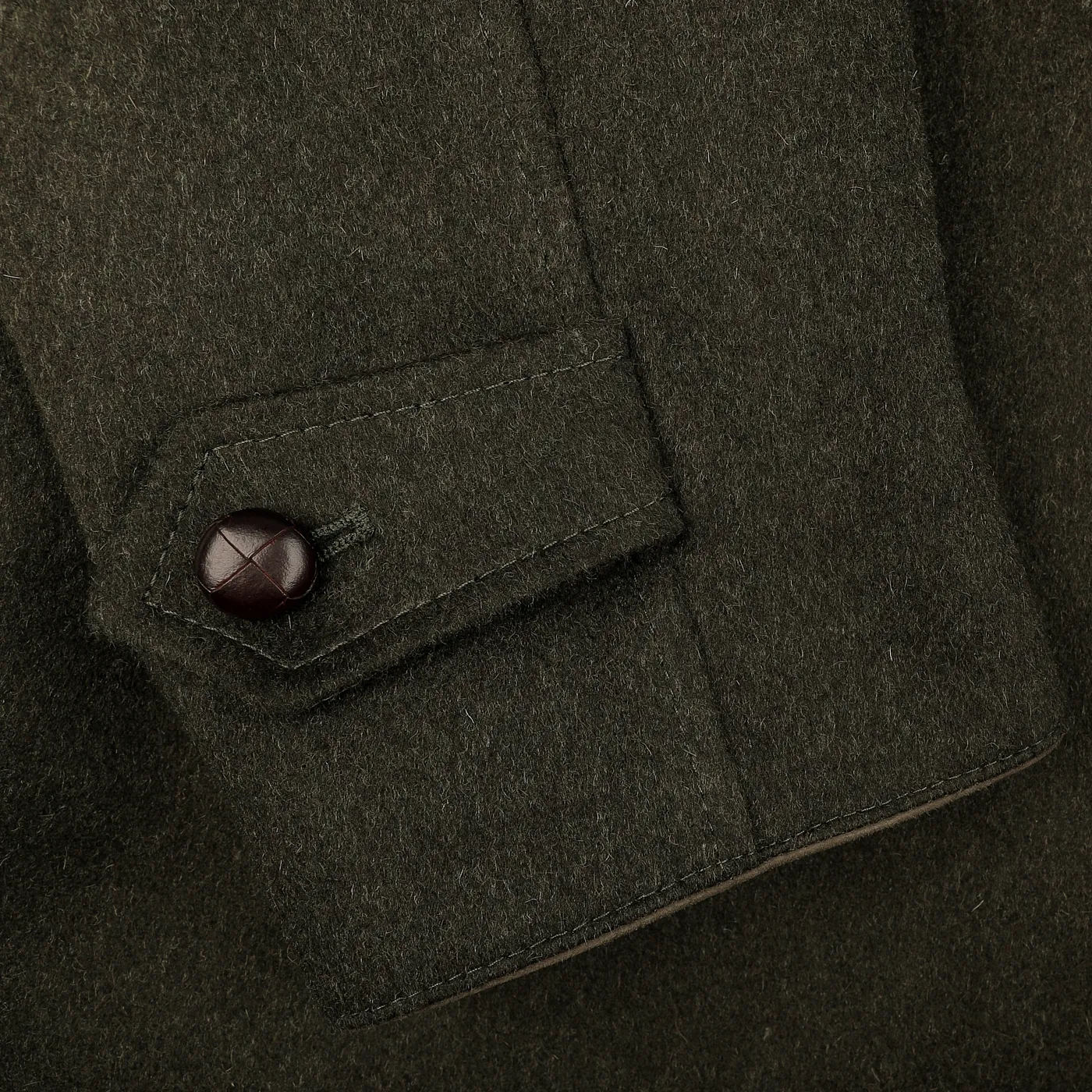 Dark Green Wool Alpaca Loden Coat