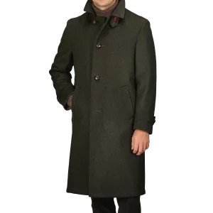 Dark Green Wool Alpaca Loden Coat