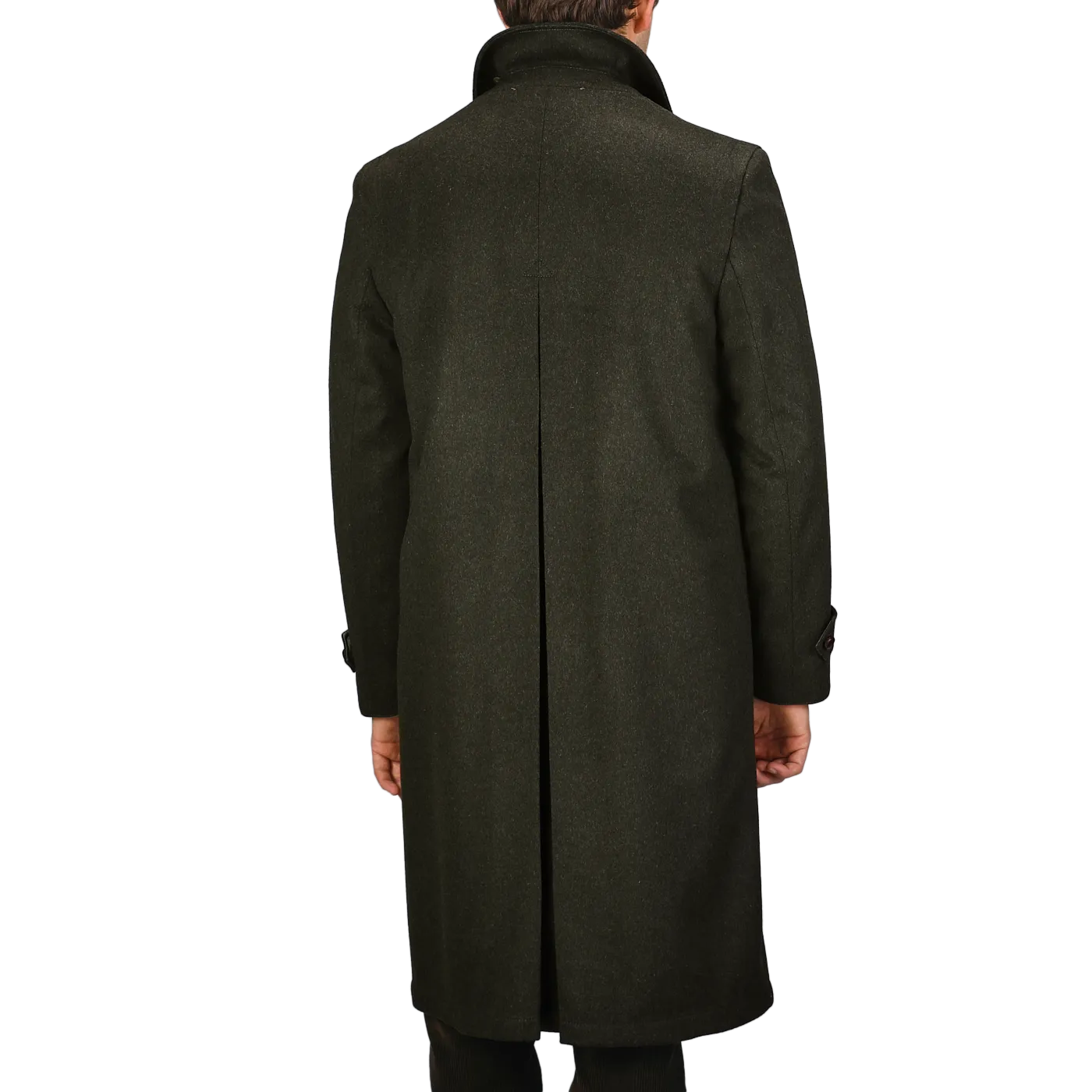 Dark Green Wool Alpaca Loden Coat