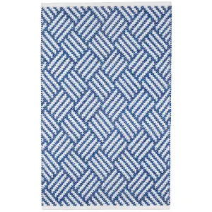 Dash & Albert  Crisscross Handwoven Denim Indoor Outdoor Rug