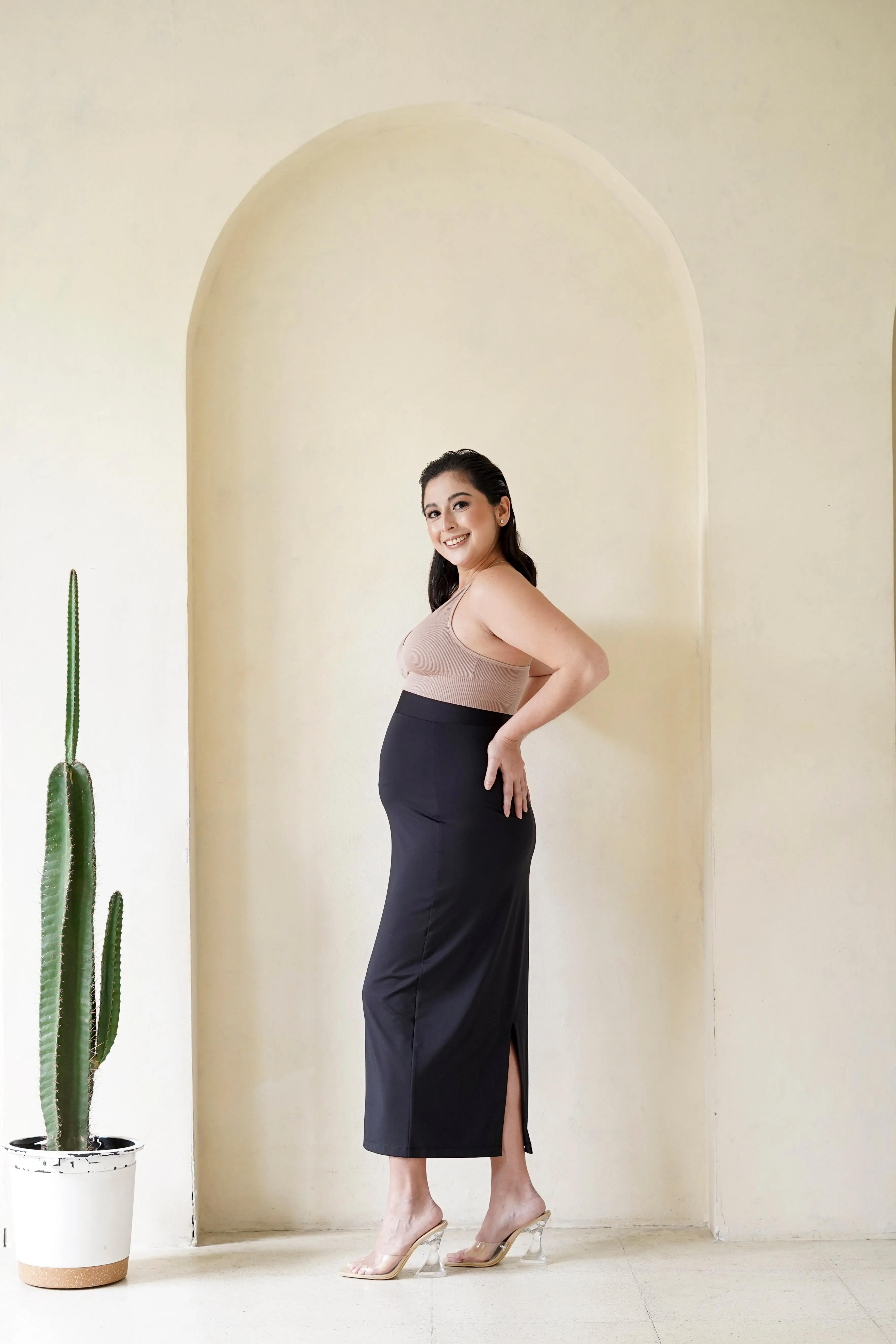 Dawn Maternity Maxi Skirt   (Phoenix Black)