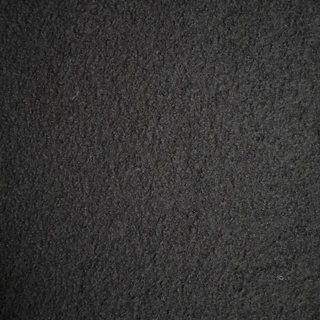 Deadstock Boiled Wool Coating Fabric • Black • NEW