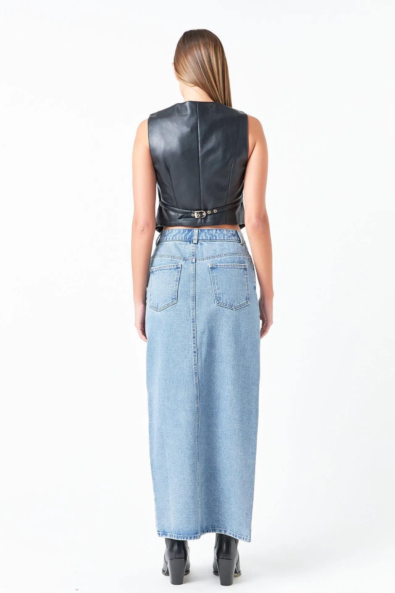 Denim Maxi Skirt