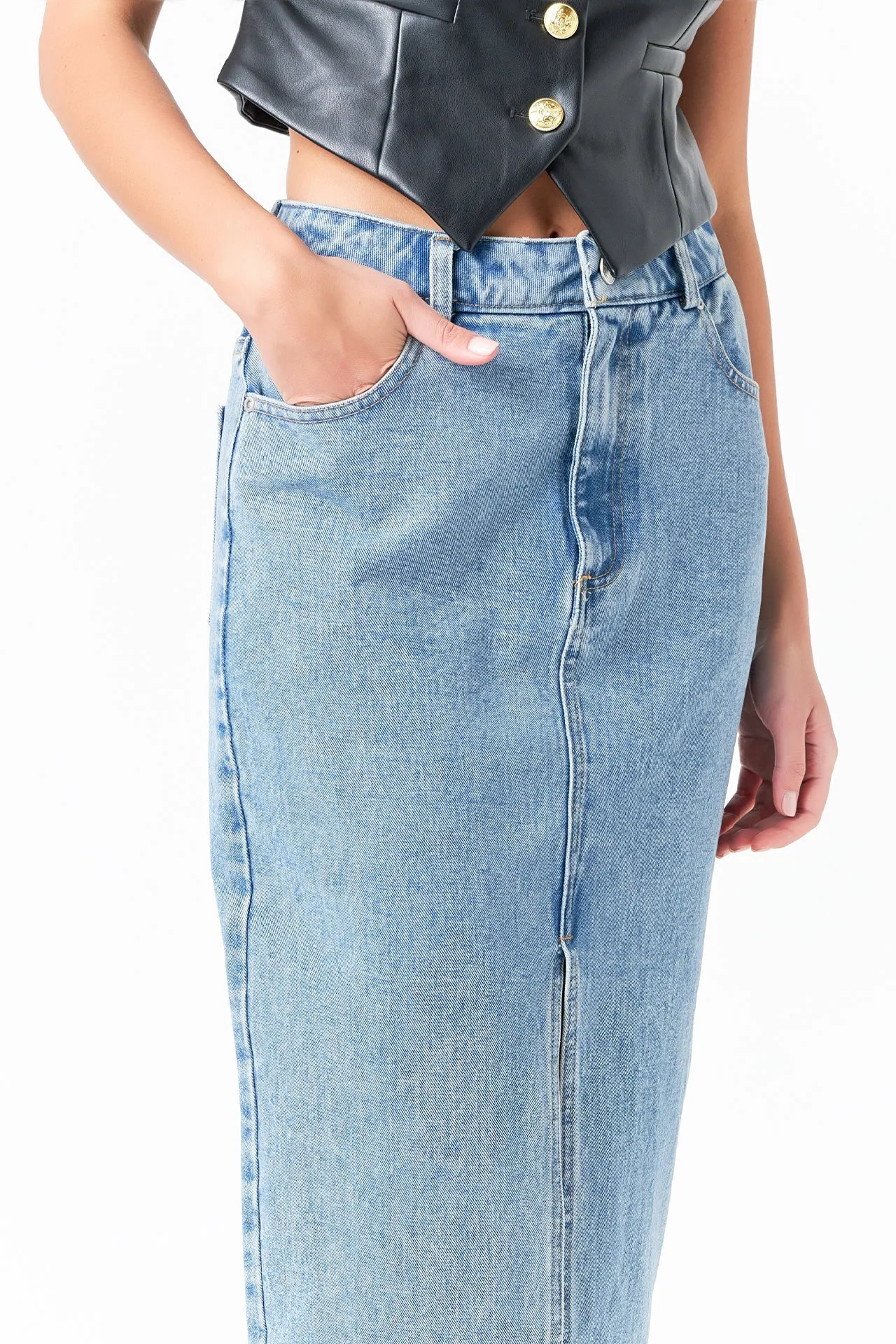 Denim Maxi Skirt