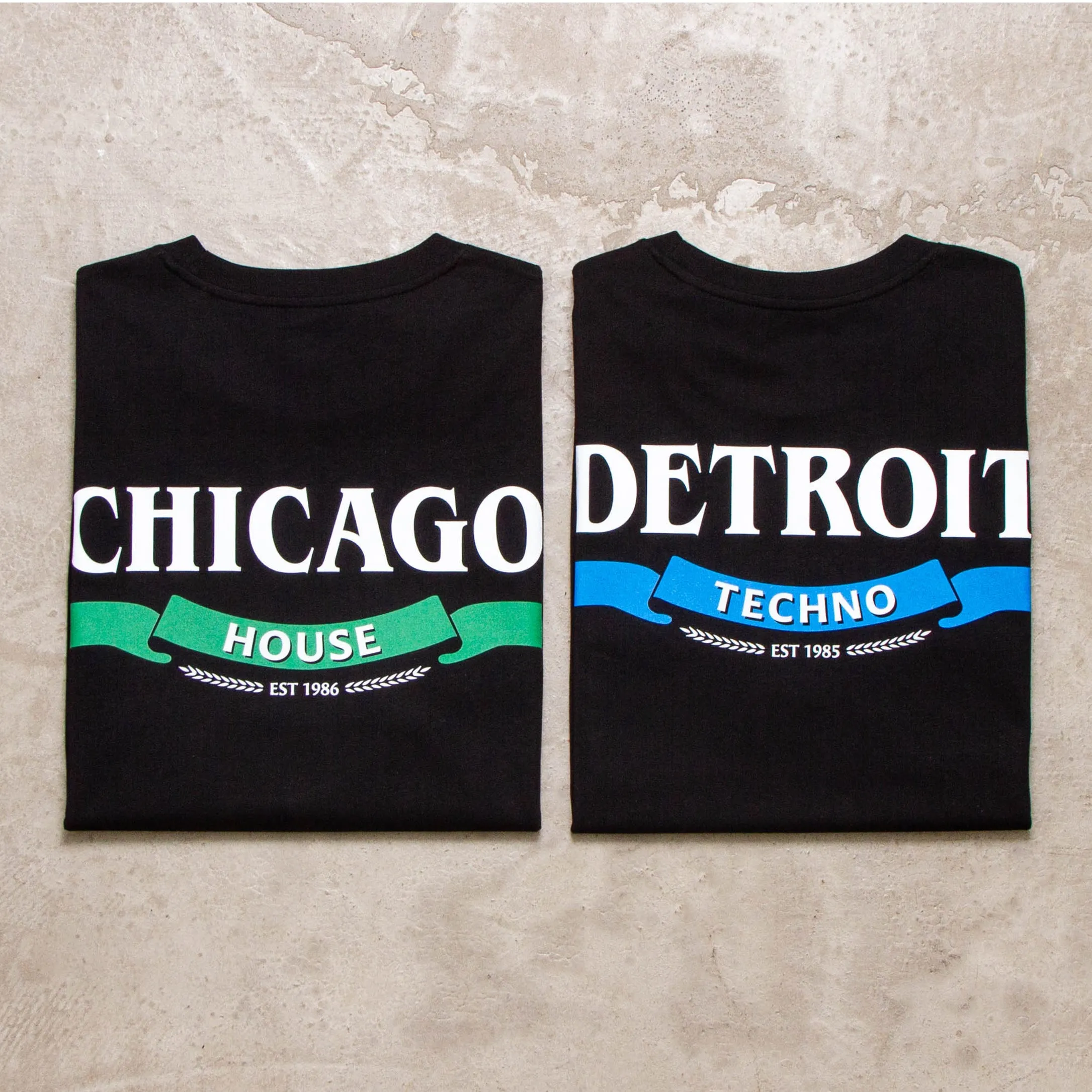 Detroit Techno Especial Front Print - Tshirt - Black