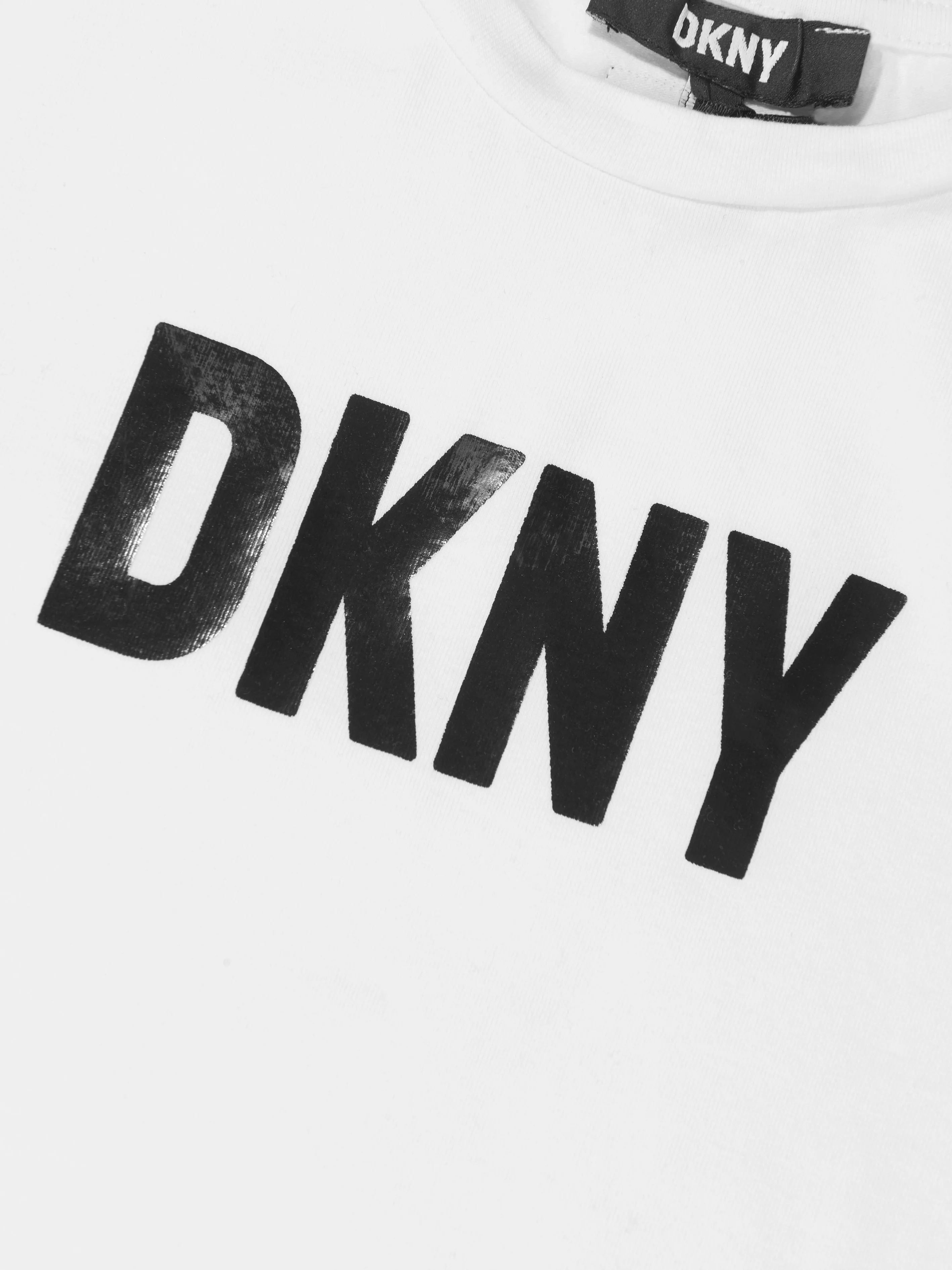 DKNY Girls Logo T-Shirt in White