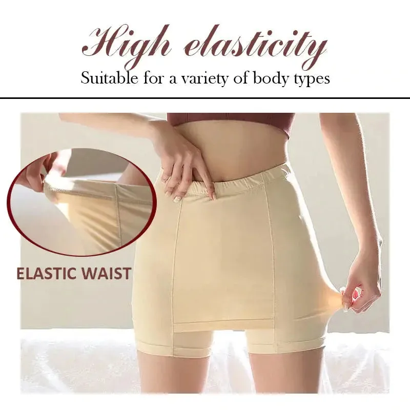 Double-layer Front Crotch Ice Silk Safety Shorts