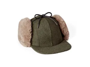 Double Mackinaw Wool Cap Forest Green & Acorn