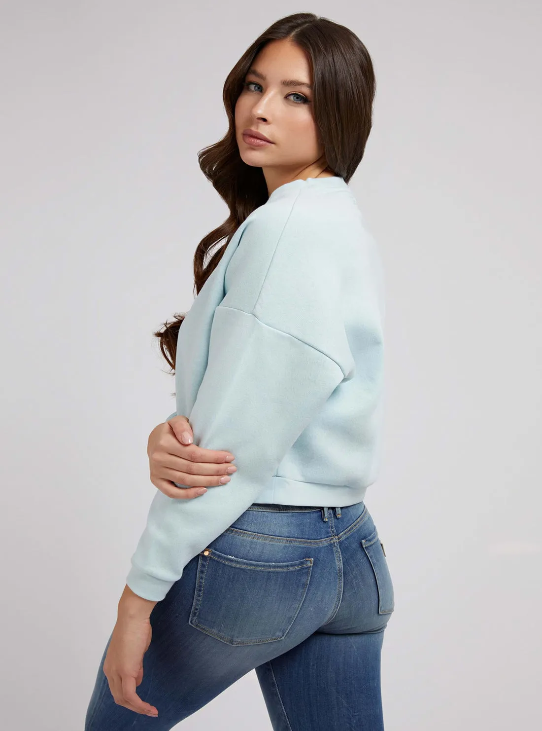 Eco Aloe Palm Blue Juliane Logo Jumper